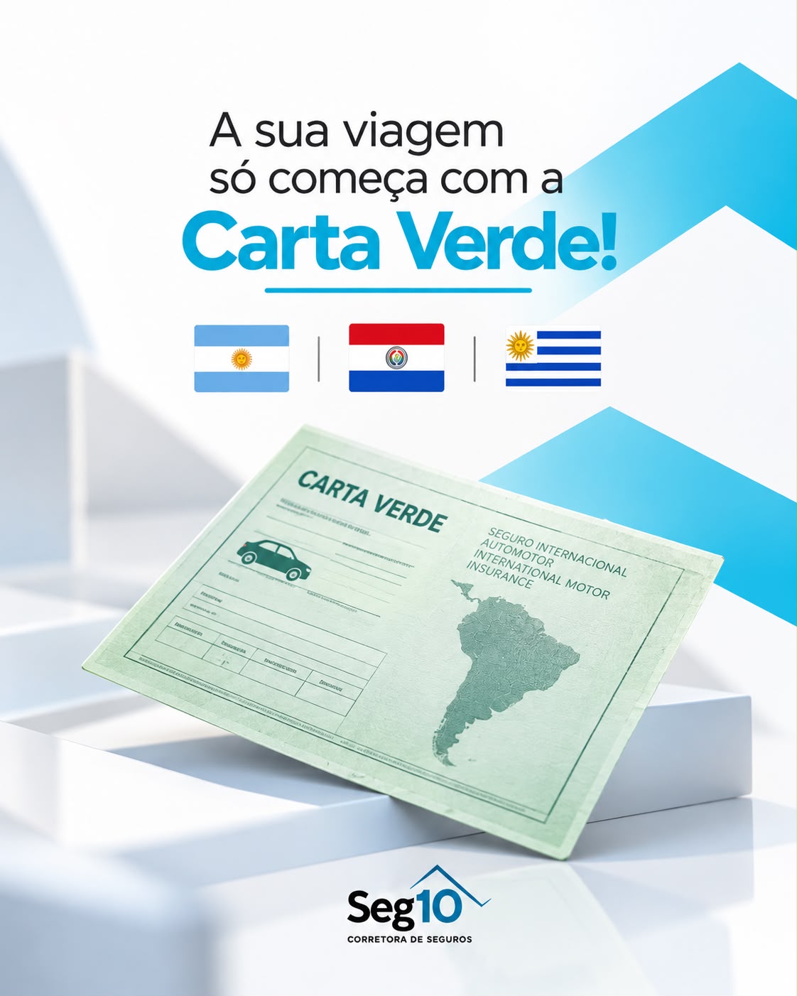 🚗 Feriado de 12 de Outubro: vai viajar para Argentina, Paraguai ou Uruguai? Não esqueça a Carta Verde!