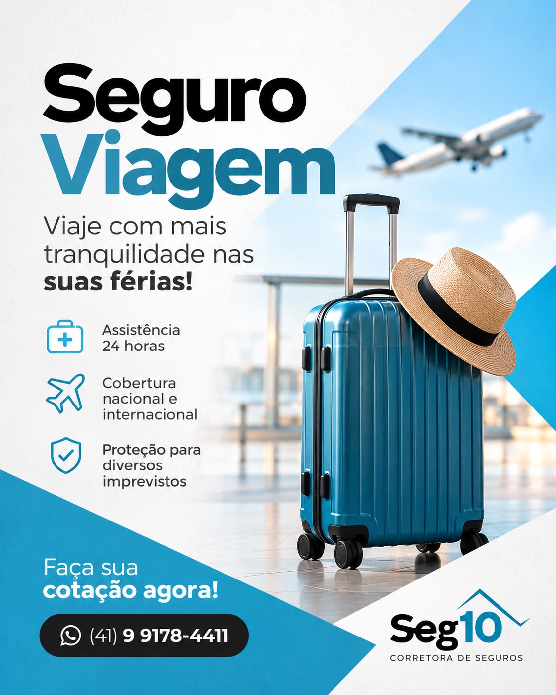 ✈️ Férias e fim de ano chegando: já pensou em contratar um Seguro Viagem?