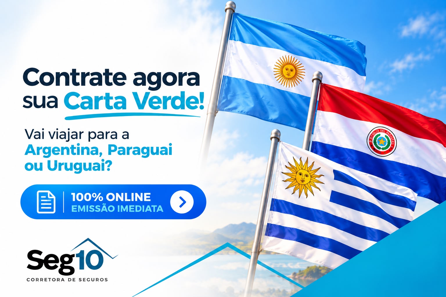 🚗 Feriado de Finados: vai viajar para Argentina, Paraguai ou Uruguai? Não esqueça a Carta Verde!